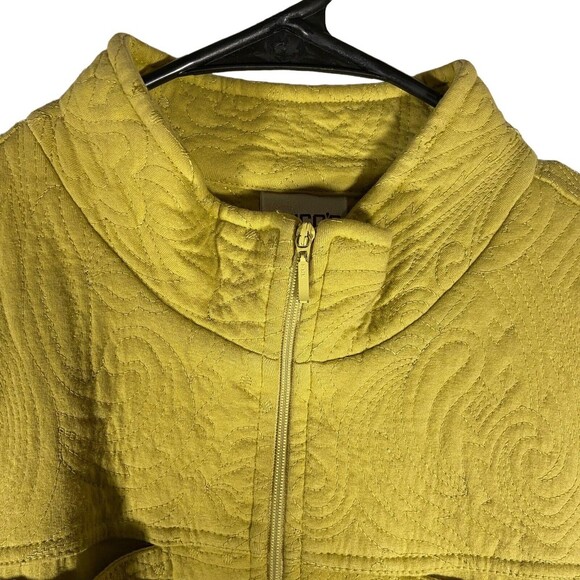 Chicos Women’s Jacket Blazer 2 Large Full Zip Green Outdoor Embroidered Shacket - Picture 7 of 7